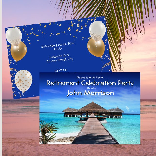 Fun Fun Party de retraite Invitation (Retirement Party Fun Celebration Invitation)
