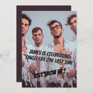 Fun Funny Bachelor Party Invitation