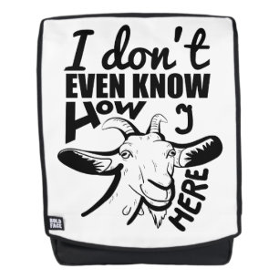 Fun Funny Chèvre Pun Cool Texte Design sac à dos