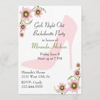 Fun Girl's Night Our Bachelorette Party Invitation