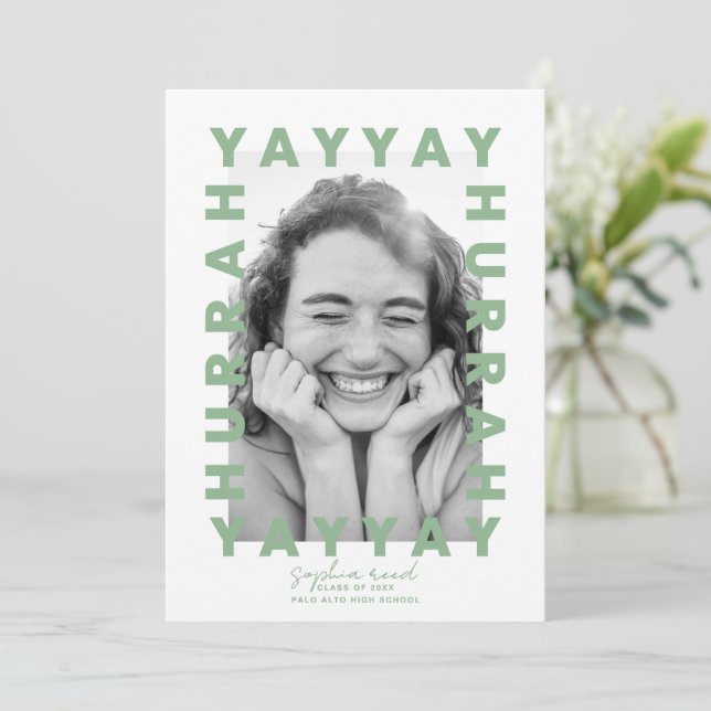 Fun Graduate Photo Card | Graduation Announcement (Debout devant)