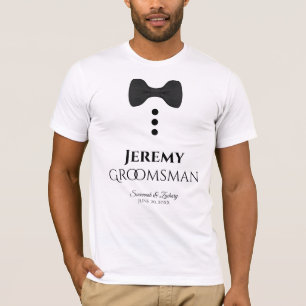 Fun Groomsman Black Cravate Mariage T-shirt