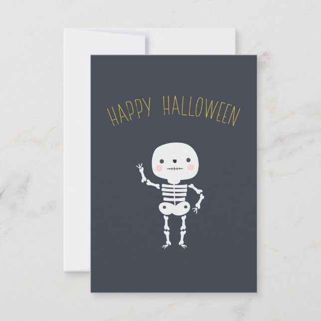 Fun "Happy Halloween" Skeleton personnalisé (Devant)