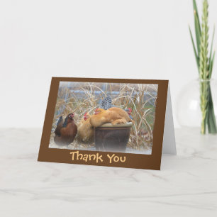 Fun Hen Tea Party Carte de remerciements