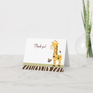 Fun in the Jungle Giraffe Folded Merci notes