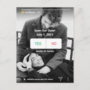 Fun Instagram Oui Non Photo Enregistrer la carte D