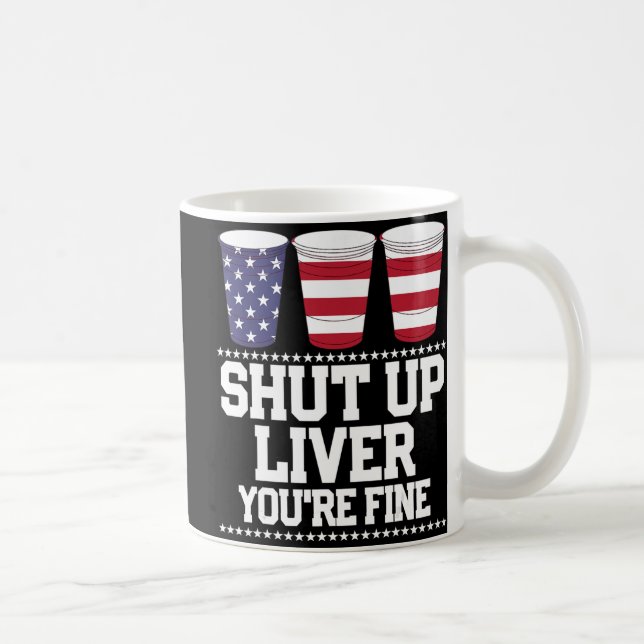 Fun Juillet 4 FERMETURE LIVER VOUS ÊTES FINE Tasse (Droite)