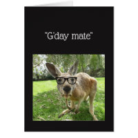 Fun Kangaroo G'day Mate Australian Animal Get Well