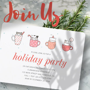 Fun Kitty Cat Party Fête Invitation