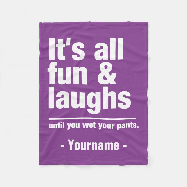 FUN & LAUGHS couvertures en polaire couleur person (Devant)