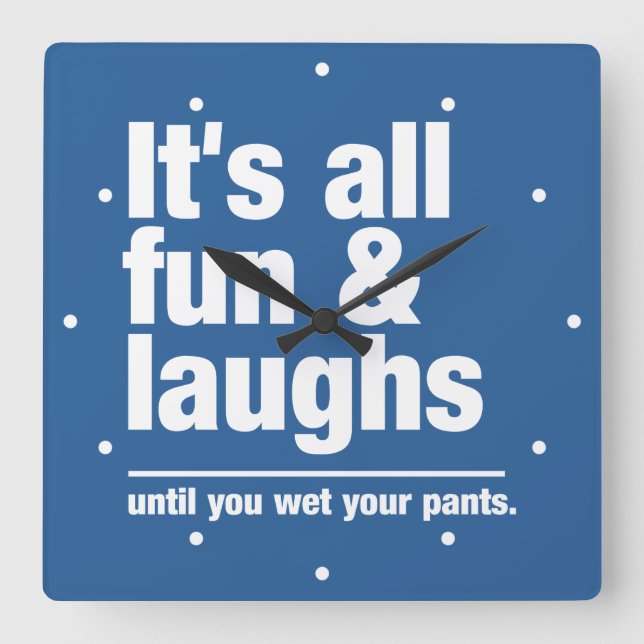 FUN & LAUGHS horloge murale couleur personnalisée (Recto)