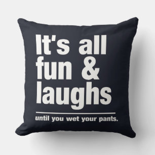 FUN & LAUGHS oreiller de jeton couleur personnalis
