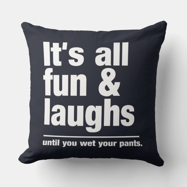FUN & LAUGHS oreiller de jeton couleur personnalis (Recto)