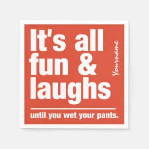 FUN & LAUGHS serviettes en papier couleur personna