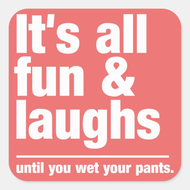 FUN & LAUGHS stickers couleur personnalisée (Devant)