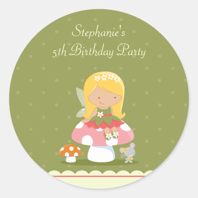 Fun mignon stickers de fête d'anniversaire de fill (Devant)