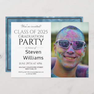FUN MODERN MALE 2025 GRADUATION INVITATION PARTI