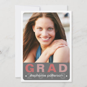 Fun Moderne Grad Carte photo Graduation Party