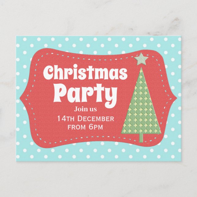 Fun moderne Noël Fête Invitation (Devant)