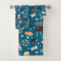 Fun Movie Night Film Popcorn Motif