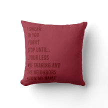 Fun Naughty Funny Valentines Jour Mariage Coussin