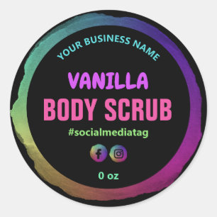 Fun Neon Rainbow Étiquettes de produits