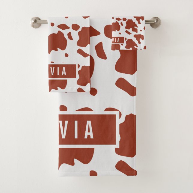 Fun Nom personnalisé Ayrshire Cow Poster de animal (En situation)