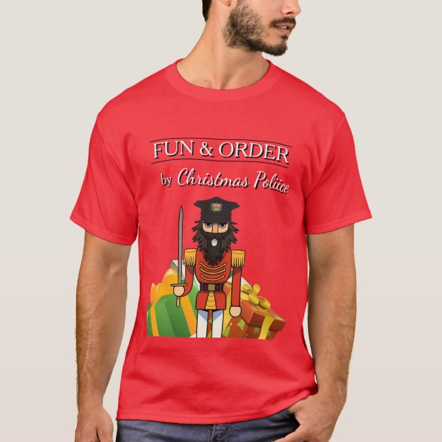 Fun & Order by Christmas Police – Holiday T-Shirt (Devant)