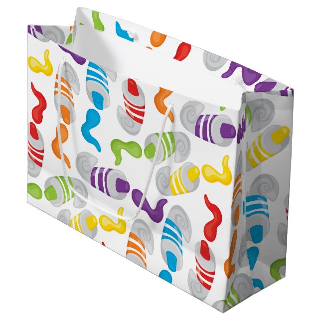 Fun Paint Party grand sac cadeau (Devant Angle)