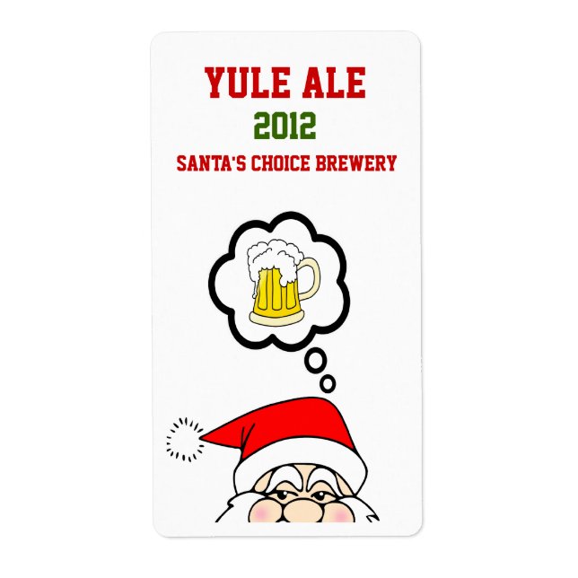 Fun Père Noël Christmas Custom Bière Étiquettes (Devant)