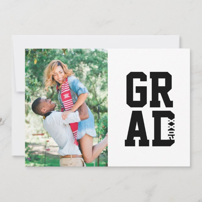 Fun Photo College Modern Graduation Invitation (Devant)