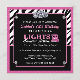 Fun Photo Shoot Party Invitations