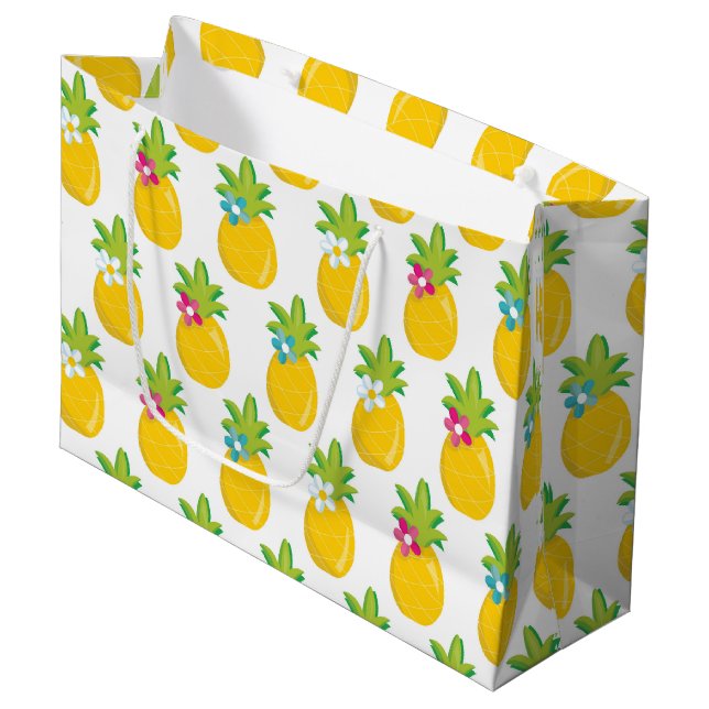 Fun Pineappy fête fruit grand sac cadeau (Devant Angle)