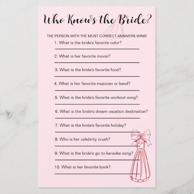 Fun Pink & Red qui connaît le jeu nuptial (Devant)