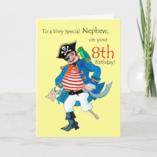 Fun Pirate 8e carte d'anniversaire pour Nephew sur