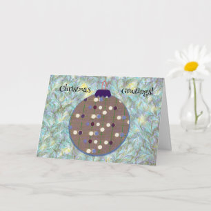 Fun Polka Dot Ornement de Noël Carte Vintage