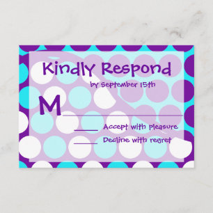 Fun Polka Dot Wave Motif Cartes RSVP