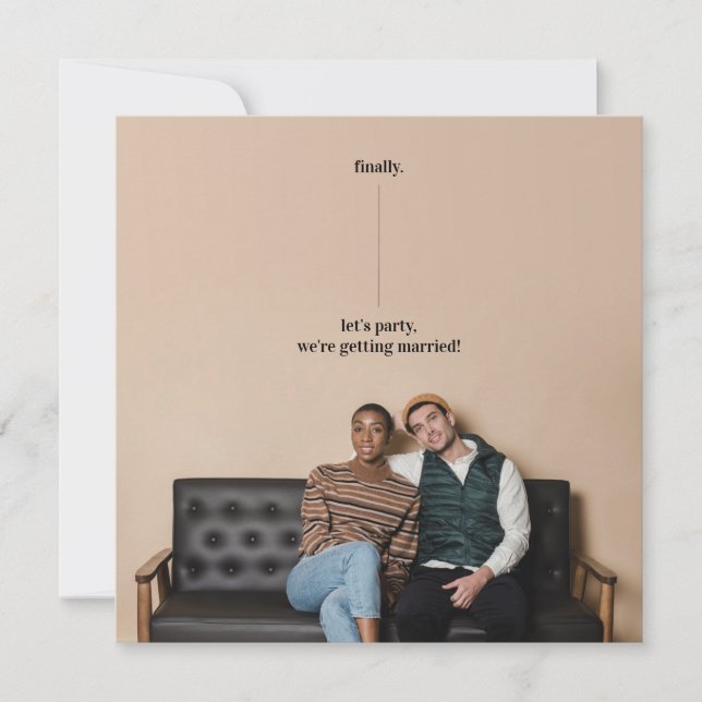 Fun Quirky Design Enregistrer la carte Mariage Dat (Devant)