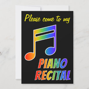 Fun Rainbow Spectrum Piano Considérant Invitation
