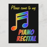 Fun Rainbow Spectrum Piano Considérant Invitation