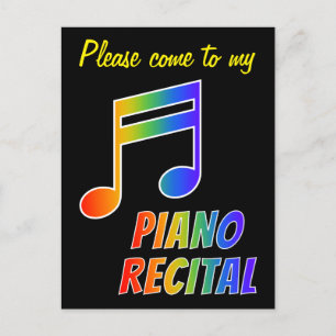 Fun Rainbow Spectrum Piano Considérant Invitation