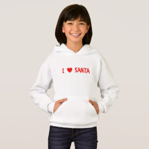 Fun Red Christmas I Love Père Noël Heart Girl