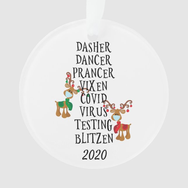 Fun Reindeer Names Covid 2020 Quarantine (devant)