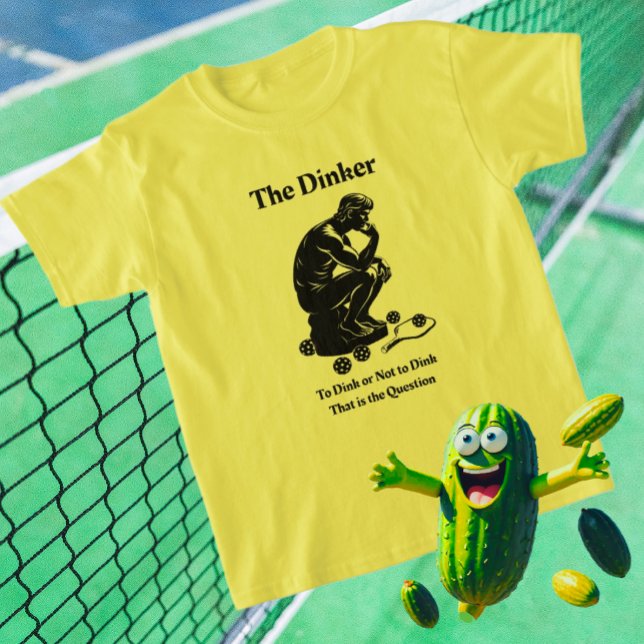 Fun Retro Le T-shirt Dinker Pickleball (Mellow yellow!)