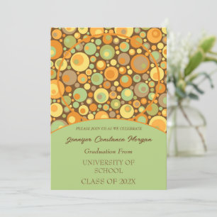 Fun Retro Photo Graduation Invitation