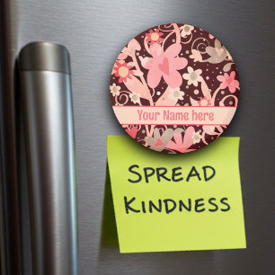 Fun rose Fleurs Aimant Inspiritisme Personnalisé