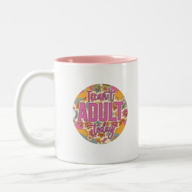 Fun Sarcastic Colourful Adulting Mug (Gauche)