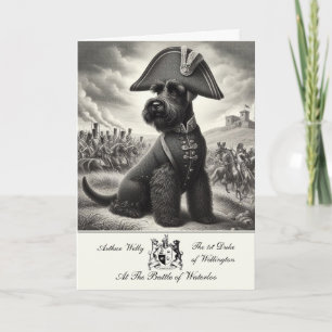 Fun Schnauzer British History Carte de voeux pliée