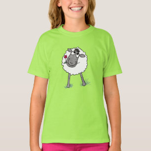 Fun Silly Sheep avec Fleur, Filles Sweat - shirt à