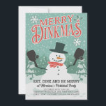 Fun Snowman Pickleball Noël Fête Invitation<br><div class="desc">Vos amis de pickleball vont se moquer de cette drôle d'invitation de fête de pickleball de noël. Le design comprend un bonhomme de neige tenant des pagaies de Pickleball et un accueil qui dit "Merry Dinkmas". Ajoutez les détails de votre fête ci-dessous. Backside dispose d'un motif de pickleballs. Une invitation...</div>